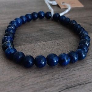 Lapis Gemstone Blue Beaded Bracelet